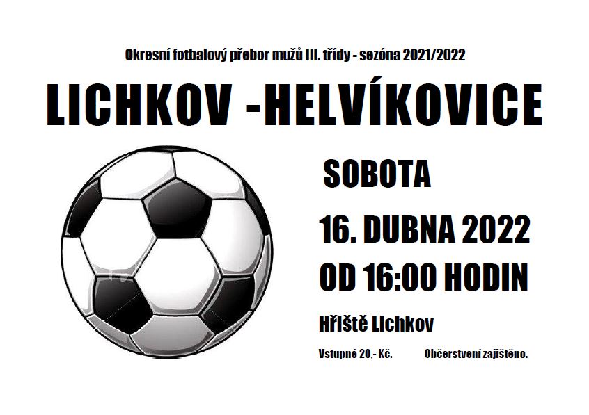 Plakát fotbalové utkání Lichkov vs Helvíkovice.JPG